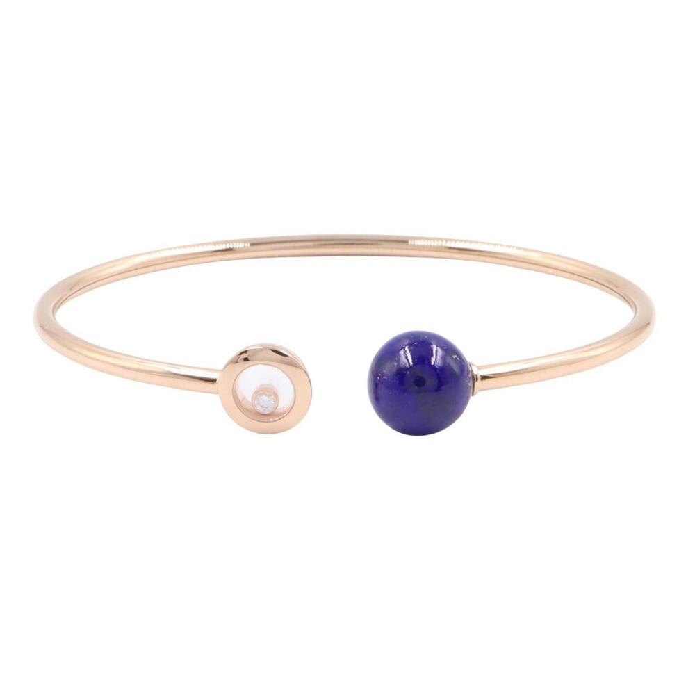 Chopard Happy Diamonds Planet Lapis Lazuli Bracelet - 18K Pink Gold (PG) Diam...